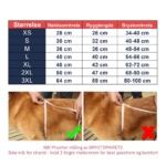 britisk hundedekken vendbar størrelser og mål tabell med veiledning
