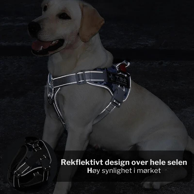 ActiveGrip Hundesele med håndtak 1680D bilde av refleksivt design i mørket