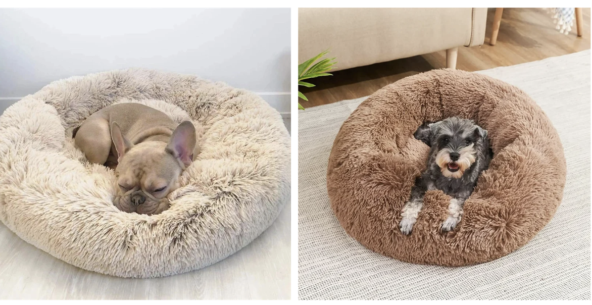 FluffyComfort-Donut-Hundeseng bilde av hunder som bruker sengen