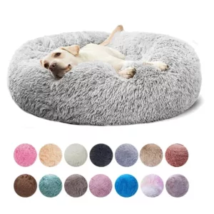 Super Soft Pet Cat Bed Plush Full Size Washable Calm Bed Donut Bed Comfortable Sleeping Artifact