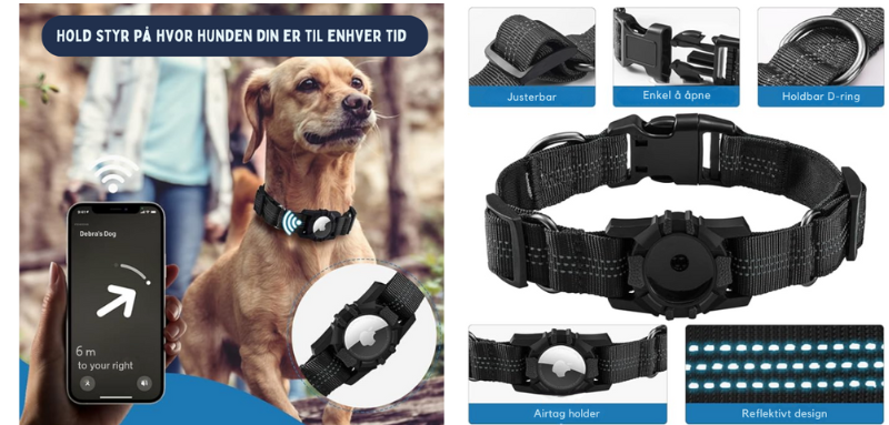 Premium Nylon Hundehalsband AIRTAG Holder 7