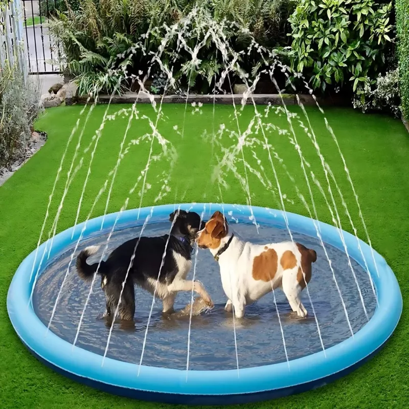 100 150 200cm Summer Outdoor Dog Interactive Fountain Toy Pet Pool Inflatable Spray Mat Outdoor Dog 18 1