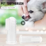 2/1pcs Super Soft Pet Finger Toothbrush Cat Dog Silica gel Brush Bad Breath Tartar Teeth Care Tool Dog Cat Cleaning Pet Supplies 2
