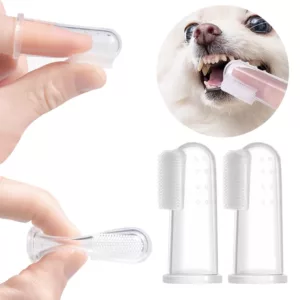 2/1pcs Super Soft Pet Finger Toothbrush Cat Dog Silica gel Brush Bad Breath Tartar Teeth Care Tool Dog Cat Cleaning Pet Supplies 1