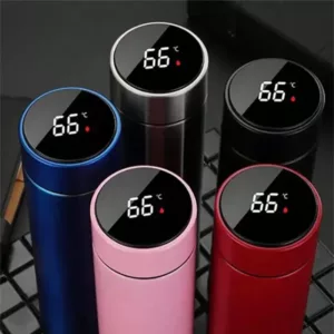 500ml Thermal Coffee Thermos Car Water Bottle, Intelligent Temperature Cold Hot Cup, Stainless Steel Vacuum Flask, Gym,Travel