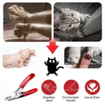 Dog Cat Nail Clipper Stainless Steel Pet Toes Cutter Scissor Grooming Tool for Small Medium Dogs Cats Guillotine Nail Clipper 6