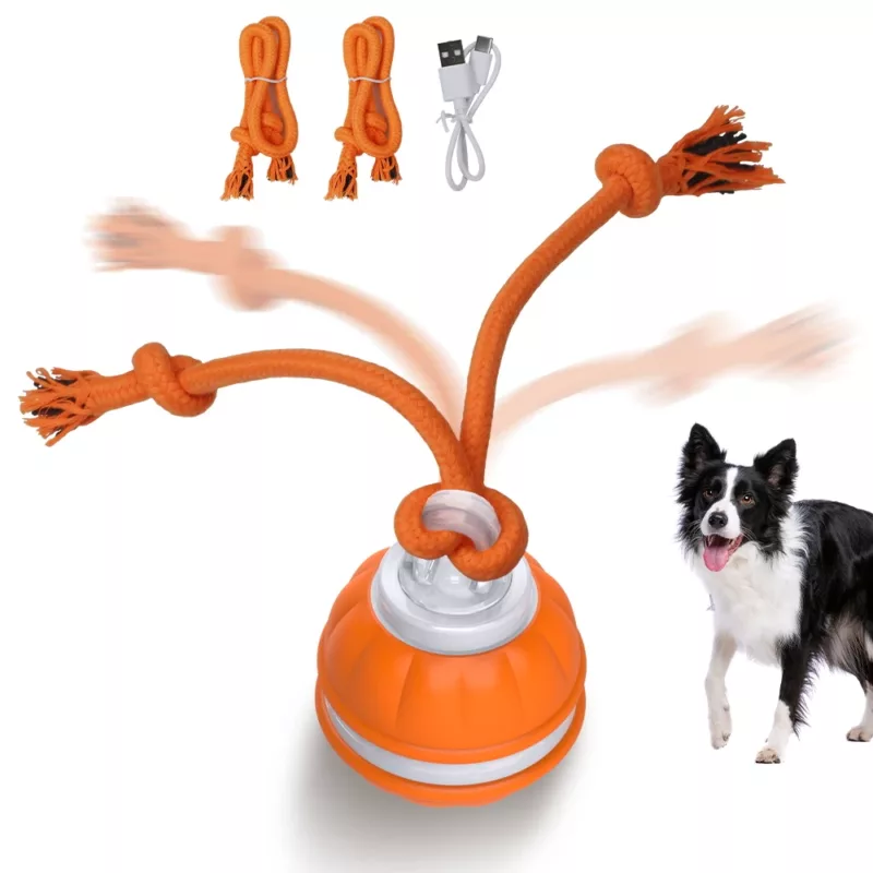 Interactive Dog Toy Ball Motion Activated Smart Dog Toy Automatic Moving Teasing Balls Puppy Cleaning Teeth 7