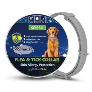SEISSO Dogs Mosquitoe Repellent Collar Pet Antiparasitic Anti Flea Tick Collar For Small Large Dog Cat Leash RetractabAccessorie