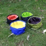 1100ML Big Volume Dog Drinking Container Foldable Dog Water Bowl Food Storage Bag Outdoor Hiking Travel Folding Pet Bowl 3