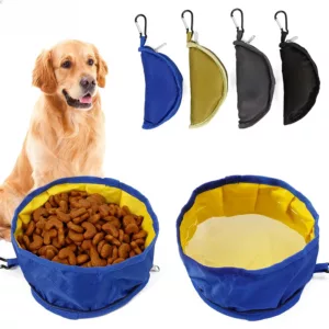 1100ML Big Volume Dog Drinking Container Foldable Dog Water Bowl Food Storage Bag Outdoor Hiking Travel Folding Pet Bowl 1