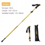5 Section Outdoor Fold Trekking Pole Camping Portable Walking Hiking Stick For Nordic Elderly Telescopic Easy Put Into Bag 1 PCS 6