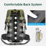 50L Travel Backpack Camping Bag For Men Large Hiking Bag Tourist Rucksack Waterproof Outdoor Sports Climbing Mountaineering Bag 3