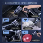 Car Vacuum Cleaner 150000PA Portable Handheld Cleaner for Home Appliance Powerful Cleaning Machine Car Cleaner for Keyboard 2