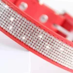 Crystal Glitter Rhinestones Pet Collar Leather Puppy Necklace Collars For Small Medium Large Dogs Cat Chihuahua Pug Accessories 2