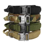 Durable Military Tactical Dog Collar Adjustable Pet Nylon Training Rottweiler Dog Collar For Medium Large Dogs German Shepard 4