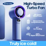 KINSCOTER Portable Handheld Turbo Fan 100 Wind Speeds Adjustable Mini Personal Fan Battery Operated Electric Eyelash Fan 1