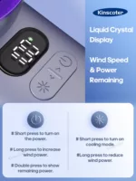 KINSCOTER Portable Handheld Turbo Fan 100 Wind Speeds Adjustable Mini Personal Fan Battery Operated Electric Eyelash Fan 4