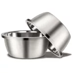 Large Stainless Steel Dog Bowls Thick Smooth Metal Food and Water Dishes 5