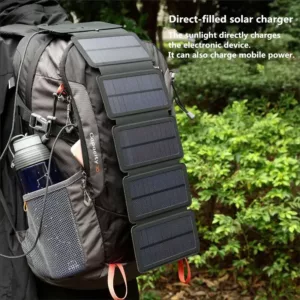Outdoor Multifunctional Portable Solar Charging Panel Foldable 5V 1A USB Output Device Camping Tool High Power Output 1