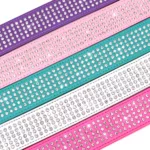 Rhinestone Wide Dog Collar Sparkly Crystal Large Dog Collars Diamonds PU Leather Collars for Small Medium Large Dogs 5cm Width 3