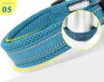 Truelove Adjustable Mesh Padded Pet Dog Collar 3M Reflective Nylon Dog Collar Durable Heavy Duty for all breed all weather 8size 6